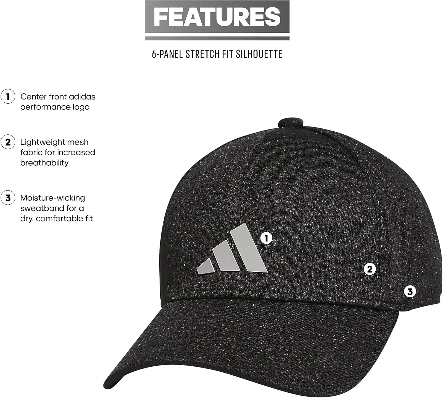 adidas Men's Pregame Structured Stretch Fit Cap