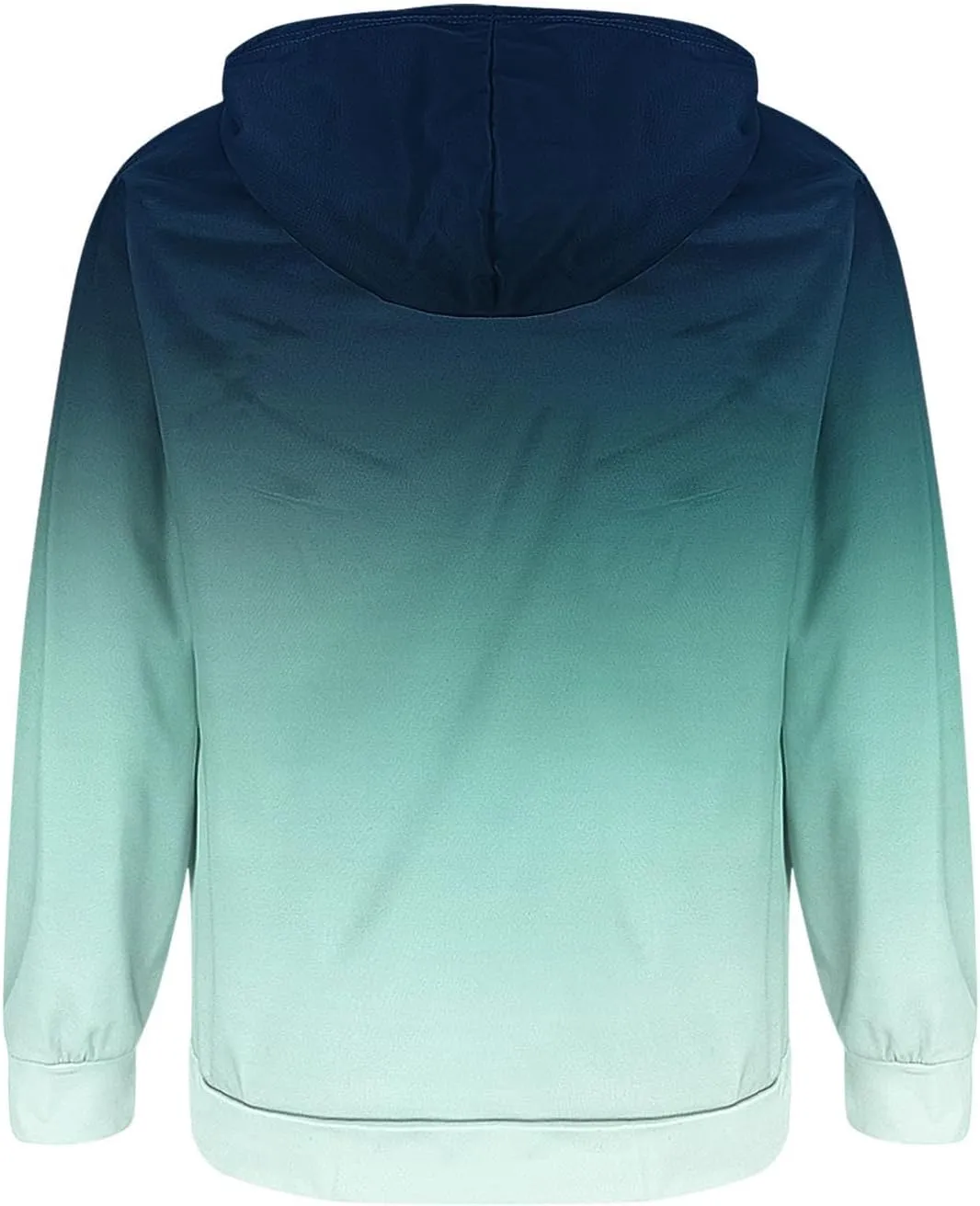 Aymnlox Mens Hoodies Basic Casual Gradient Color Long Sleeve Sweatshirts Regular Loose Full Zip Up Hoodie With Pockets