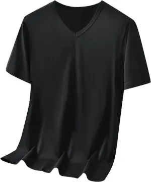 Big and Tall Shirts for Men Casual V Neck Short Sleeve T Shirts Plus Size Loose Summer Tee Tops Comfy Cotton T-Shirts
