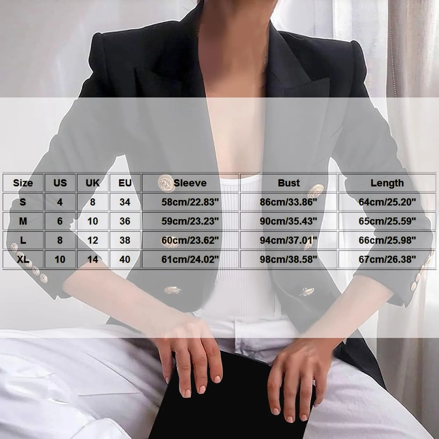 Blazers for Women Business Casual Button Work Office Jackets Blazer Open Front Long Sleeve Lapel Jacket Outfit