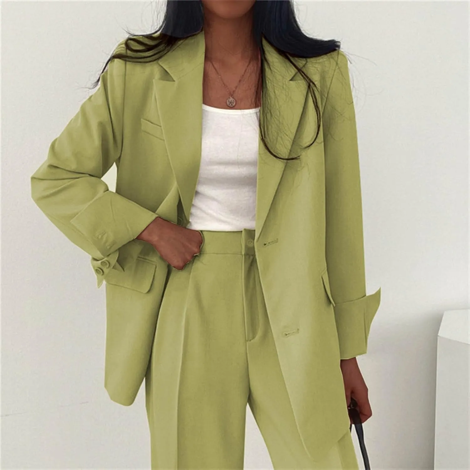 Blazers for Women Business Casual Jackets Oversized Open Front Blazer Office Interview Professional Dressy Suit Jacket