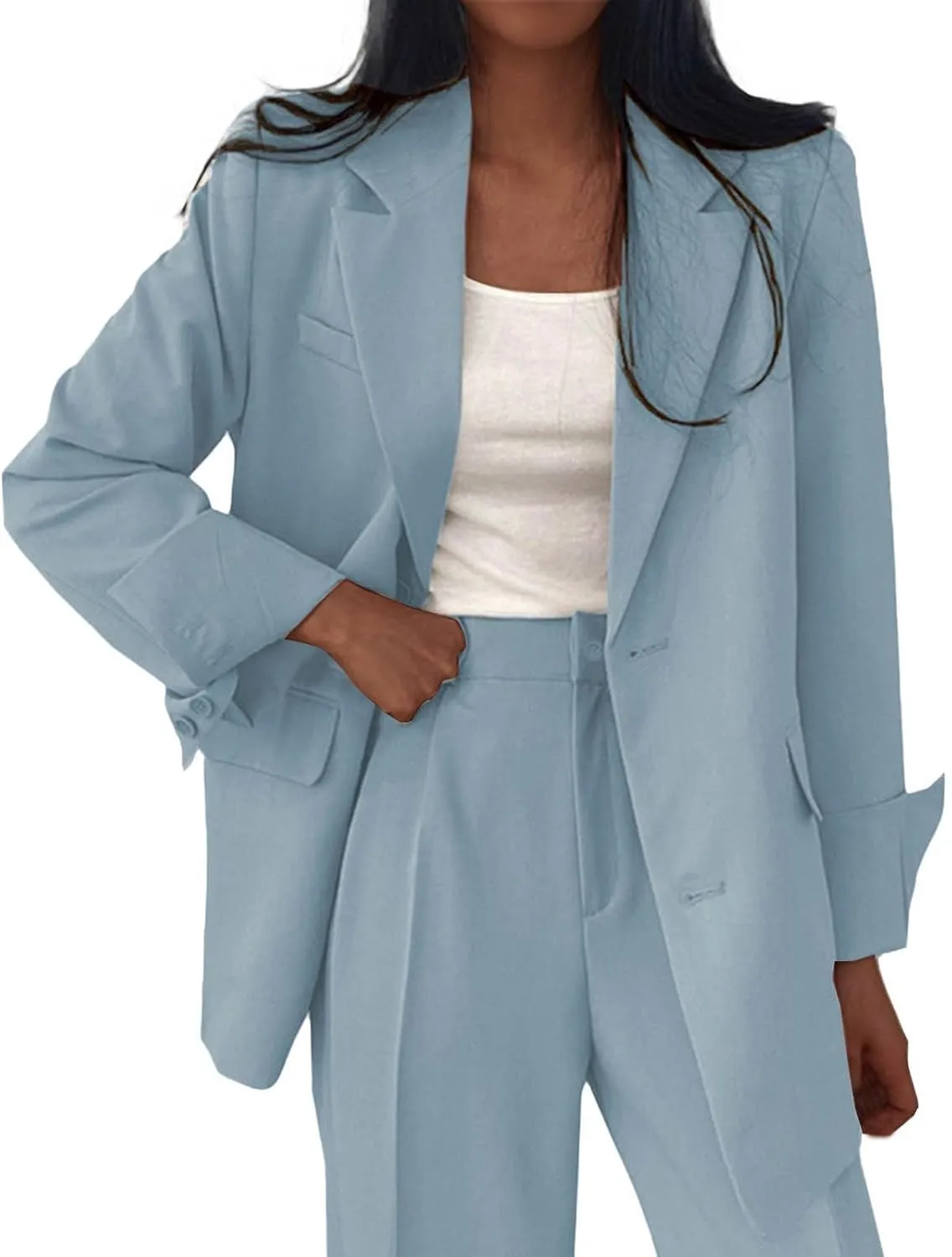 Blazers for Women Business Casual Jackets Oversized Open Front Blazer Office Interview Professional Dressy Suit Jacket