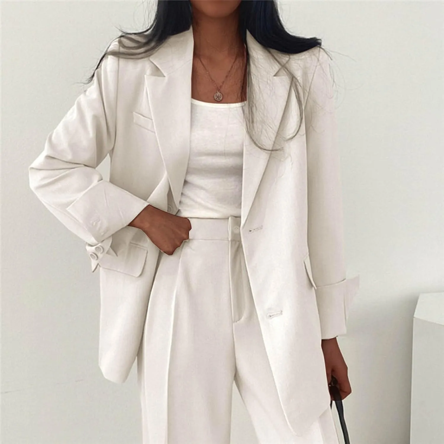 Blazers for Women Business Casual Jackets Oversized Open Front Blazer Office Interview Professional Dressy Suit Jacket