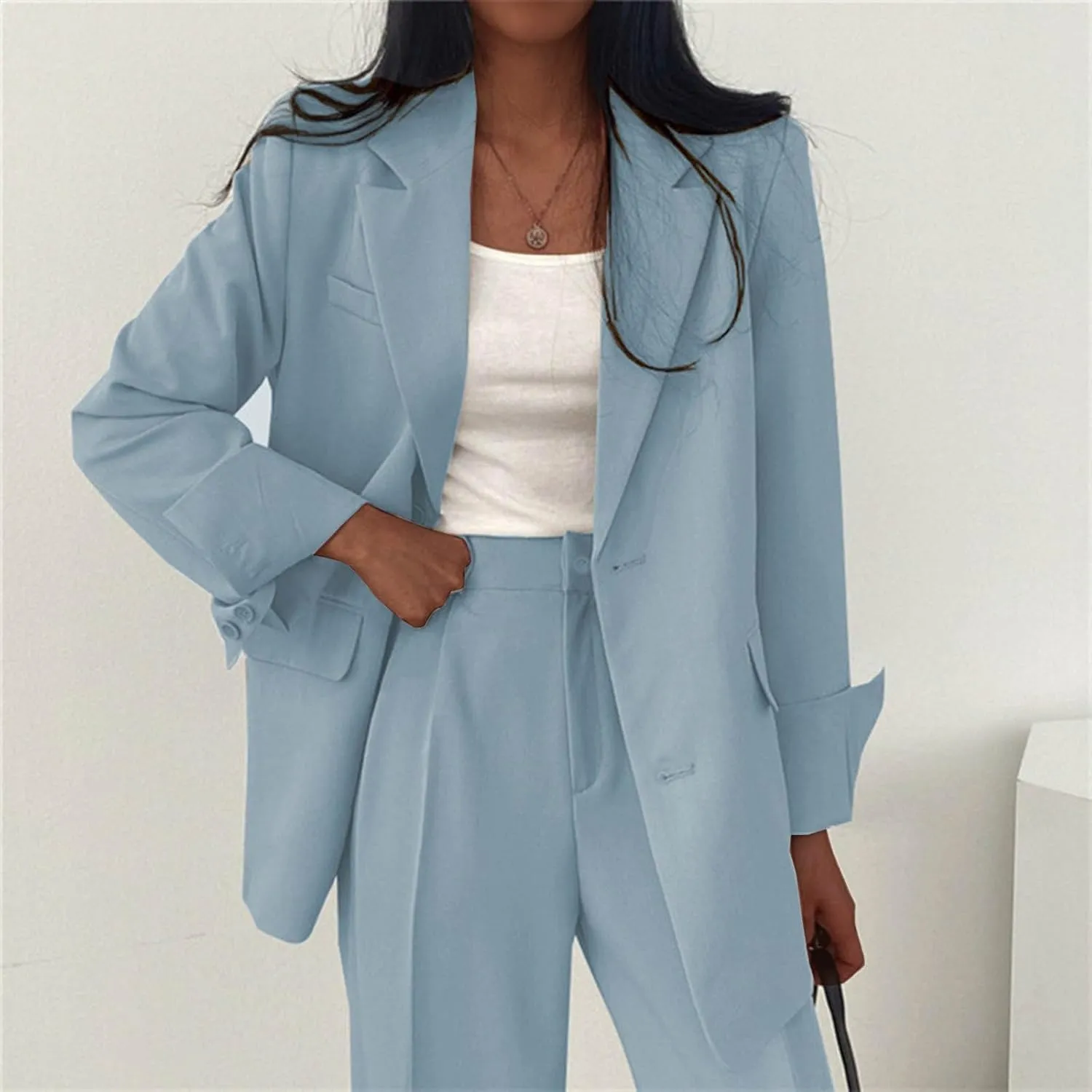 Blazers for Women Business Casual Jackets Oversized Open Front Blazer Office Interview Professional Dressy Suit Jacket