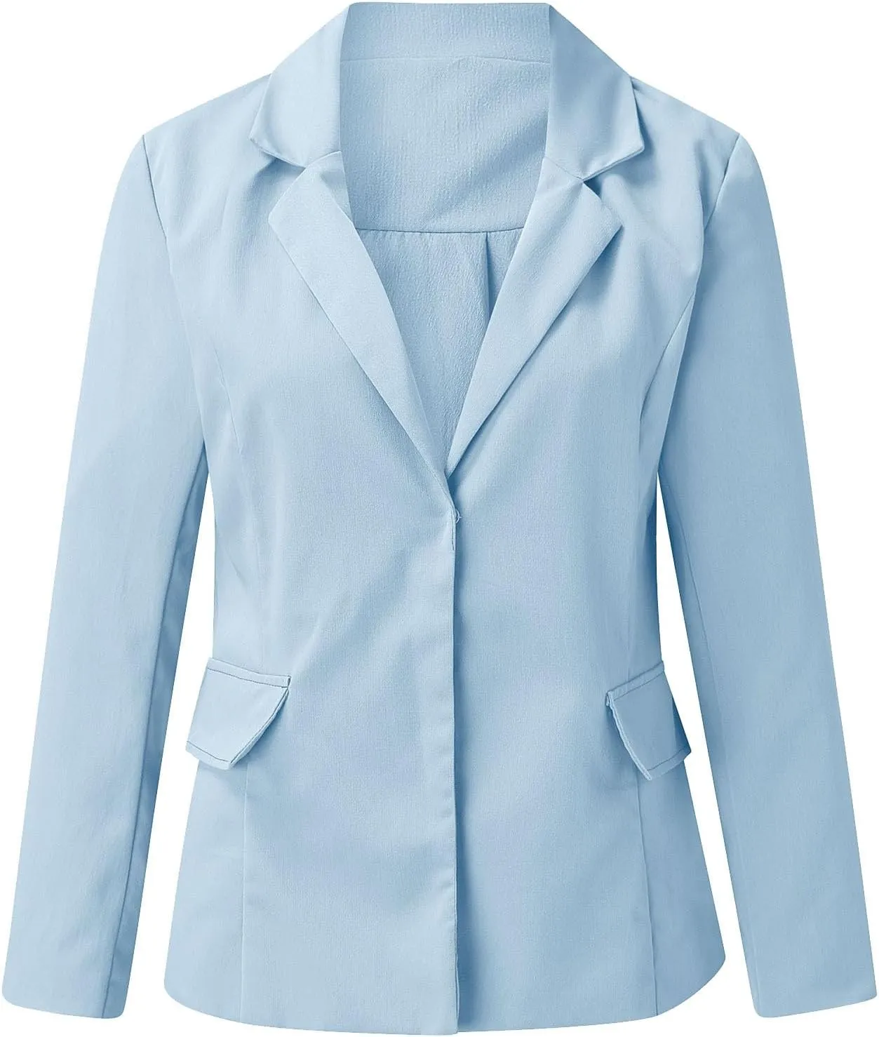 Blazers for Women Business Casual Long Sleeve Jackets Open Front Notch Lapel Blazer Work Suit Plus Size Cardigan Coat