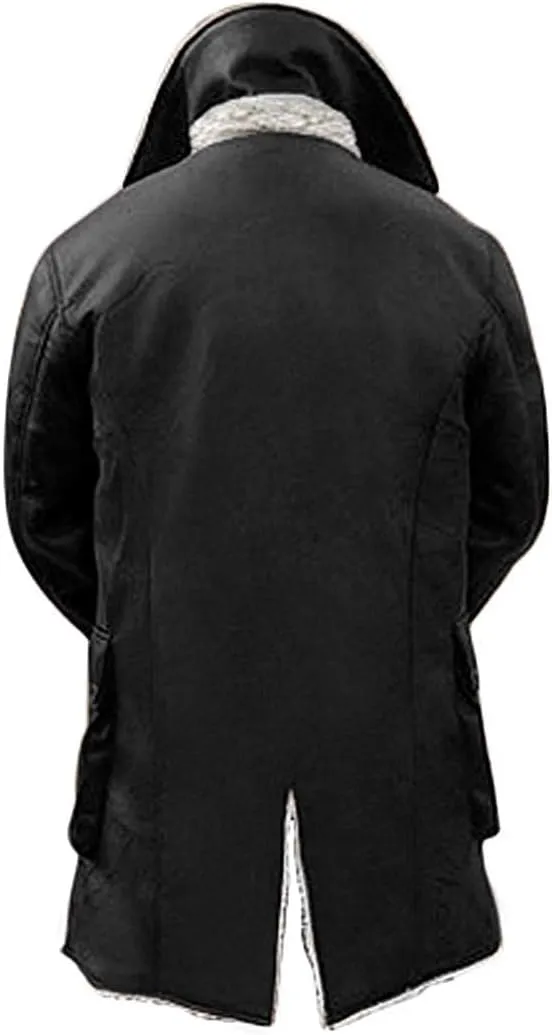 Blingsoul Real Lambskin Swedish Bomber Coat - Sherpa Lined Leather Jacket Fur Coats