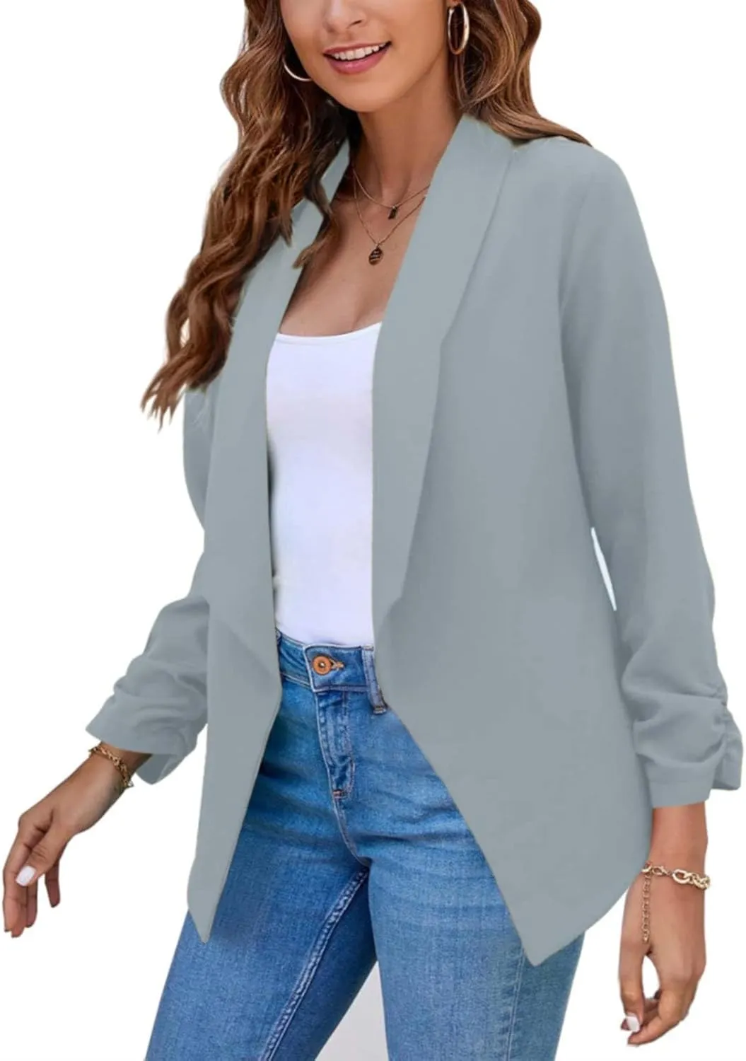 Boucle Jackets for Women Office Women Jackets Cropped Dressy Lightweight Cardigan Loose Fit Oversized Jackets