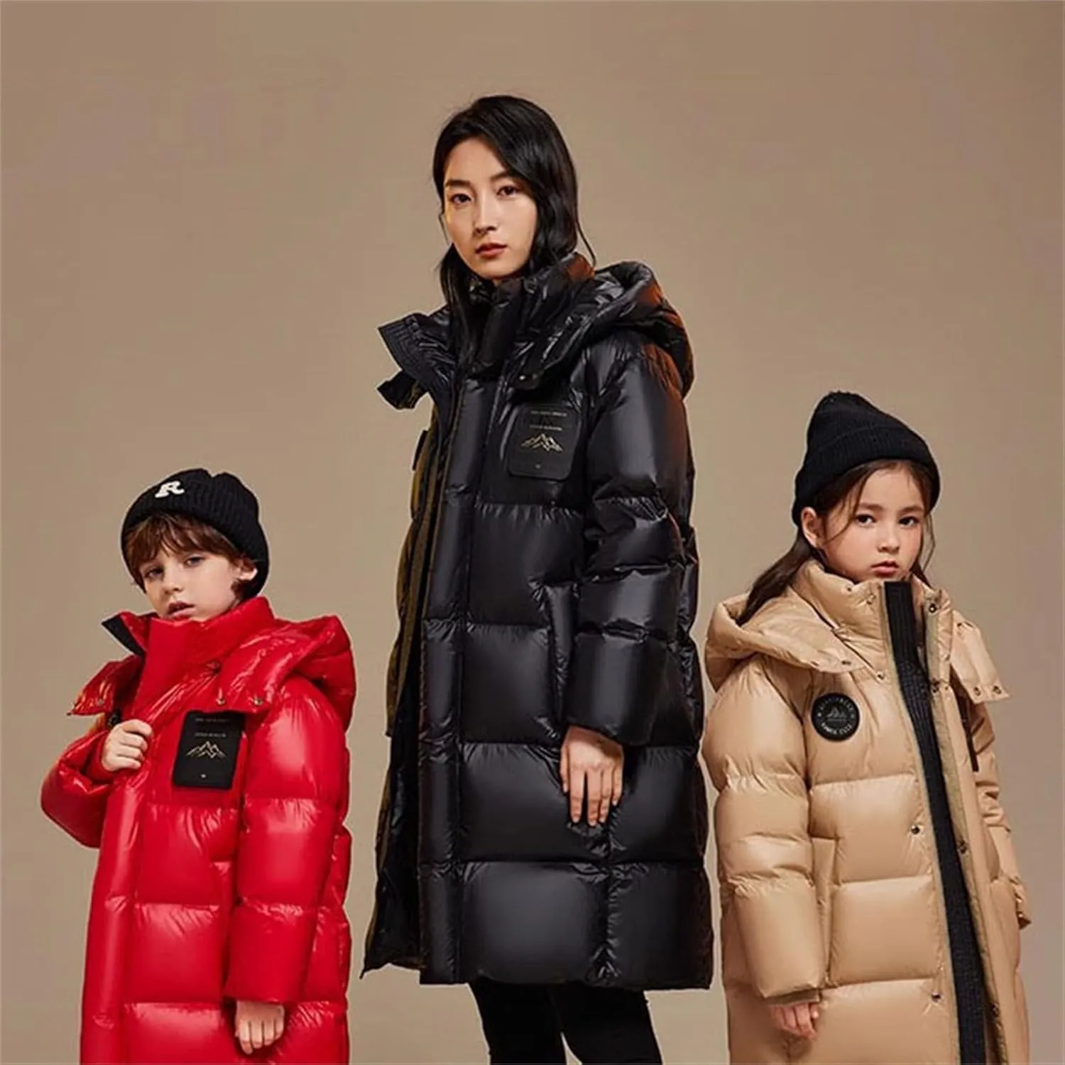 Boys Girls Long Hooded Down Winter Coat Kids Puffer Down Jacket Thick Warm Coat Parka Padded Jacket Fashion Clothes