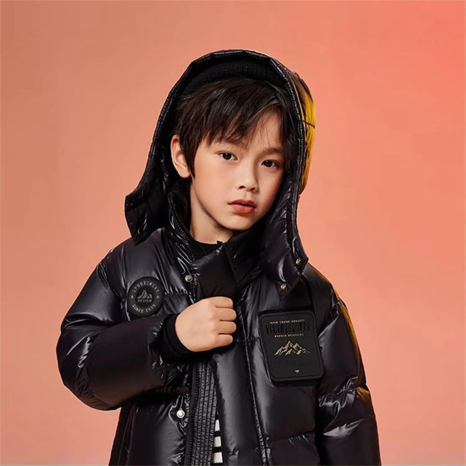 Boys Girls Long Hooded Down Winter Coat Kids Puffer Down Jacket Thick Warm Coat Parka Padded Jacket Fashion Clothes