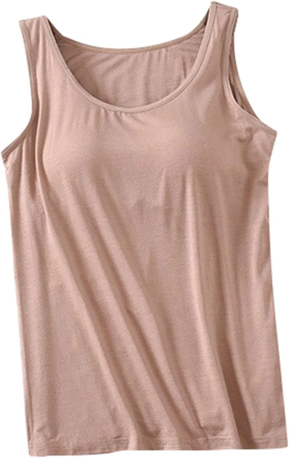Built in Bra Tank Tops for Women Tee Summer Basic Workout Top Camisole Casual Wide Strap Sleevless Layer 2025
