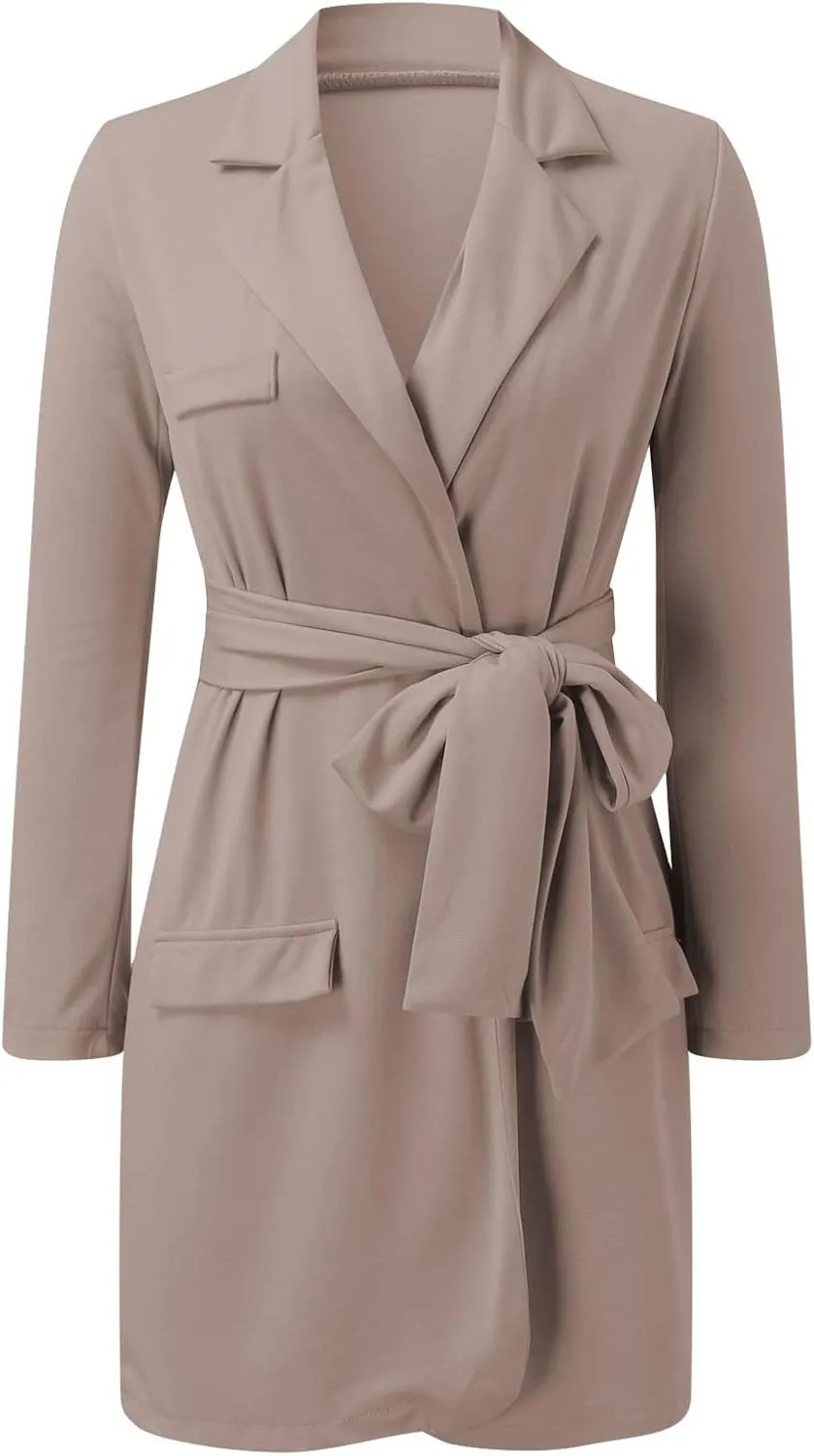 Business Suits for Women 2024 Office Women's Blazers Open Front Prtite Winter Jacket Loose Oversized Cardigan