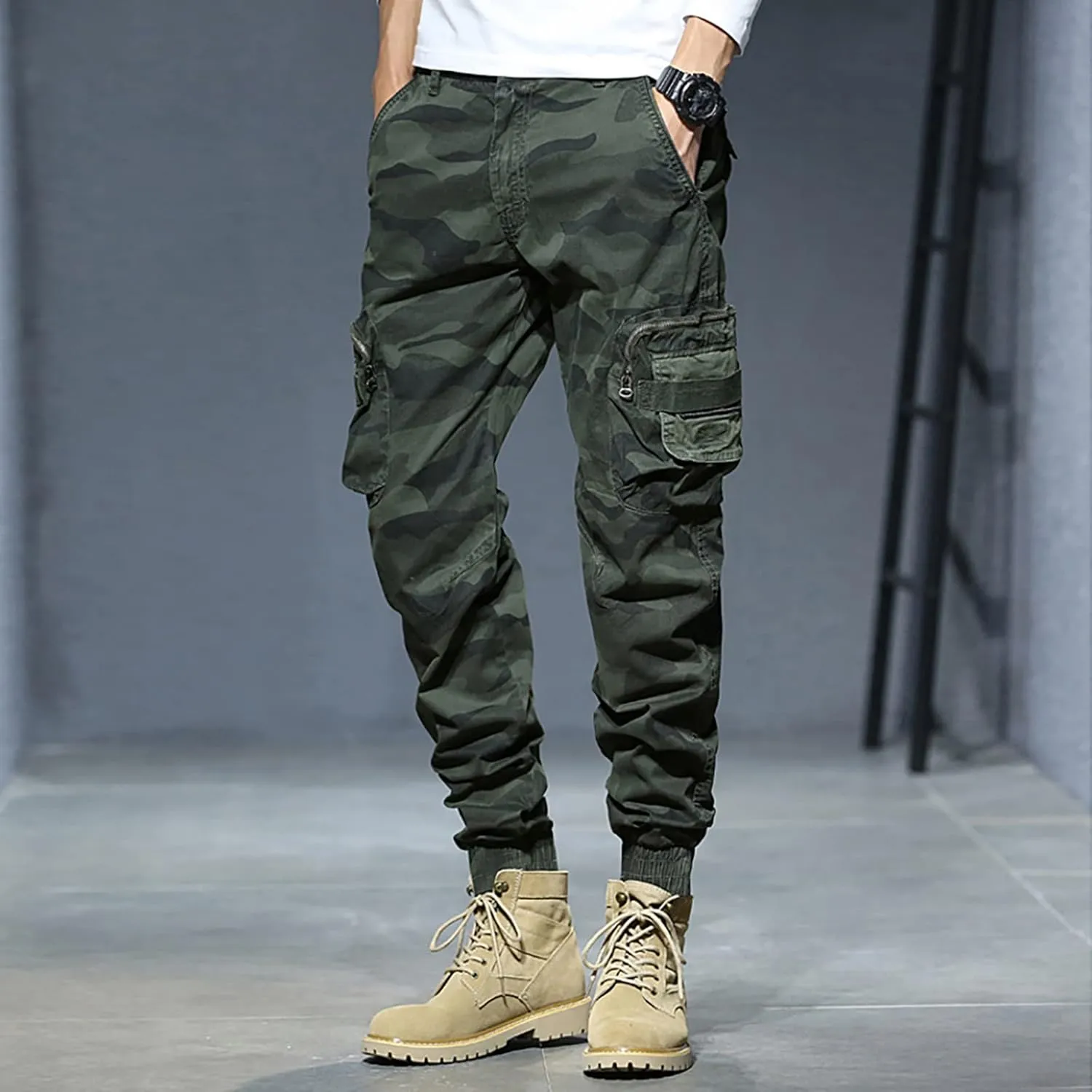 Cargo Pants for Men Big and Tall, Soft Stretch Sports Trousers Sweatpants for Men Men's Fashion Casual Trousers Club