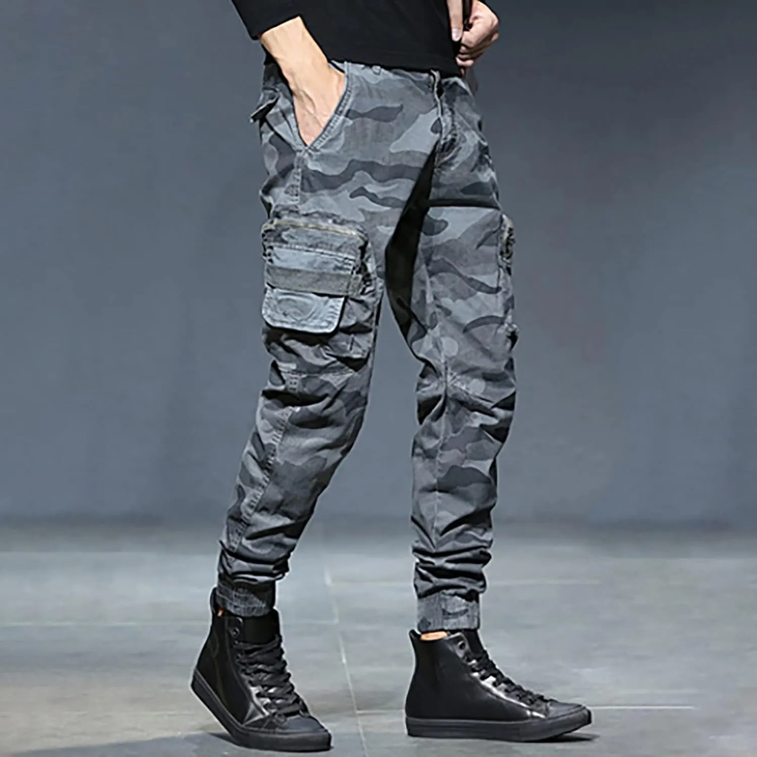 Cargo Pants for Men Big and Tall, Soft Stretch Sports Trousers Sweatpants for Men Men's Fashion Casual Trousers Club