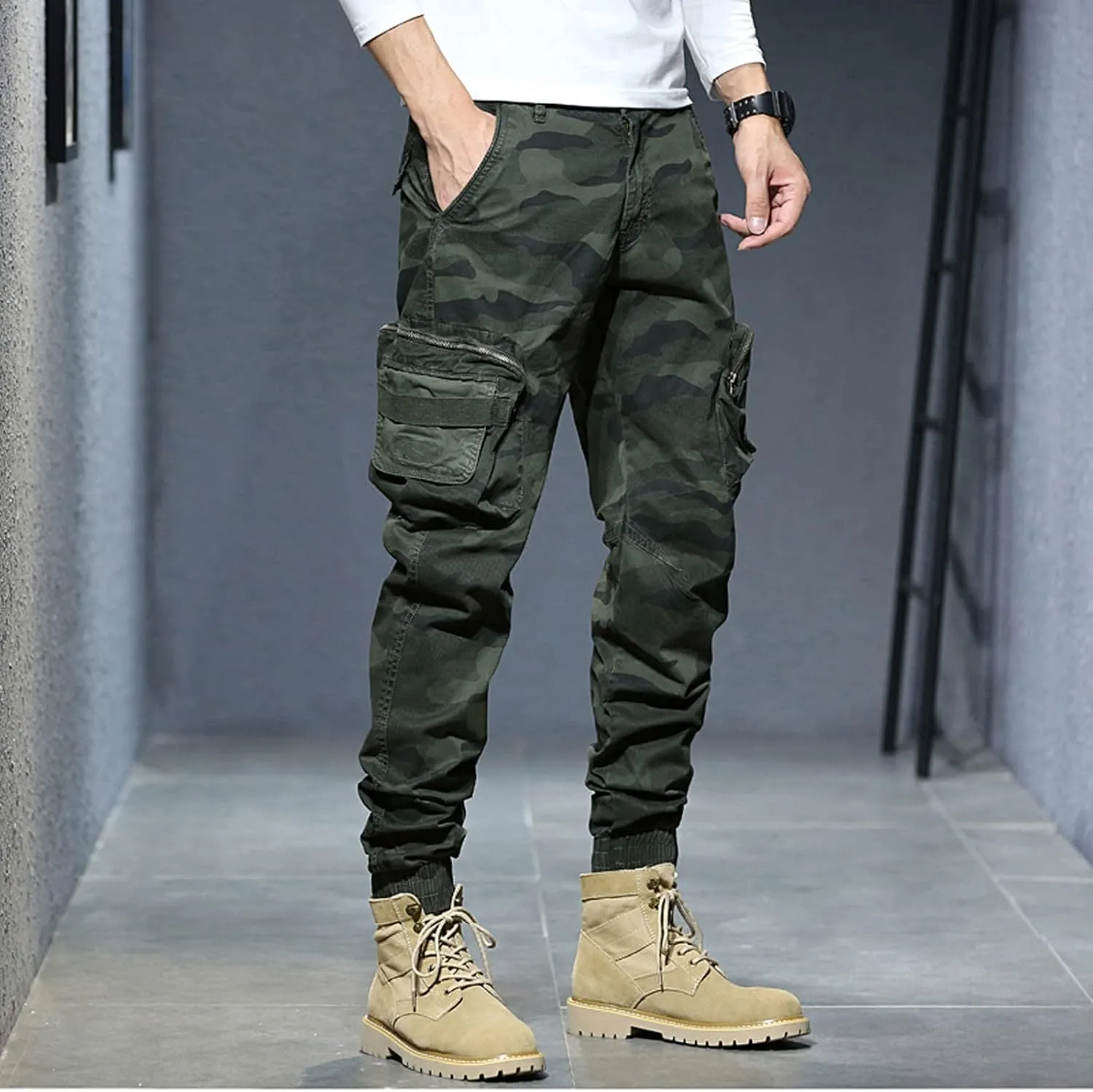 Cargo Pants for Men Big and Tall, Soft Stretch Sports Trousers Sweatpants for Men Men's Fashion Casual Trousers Club