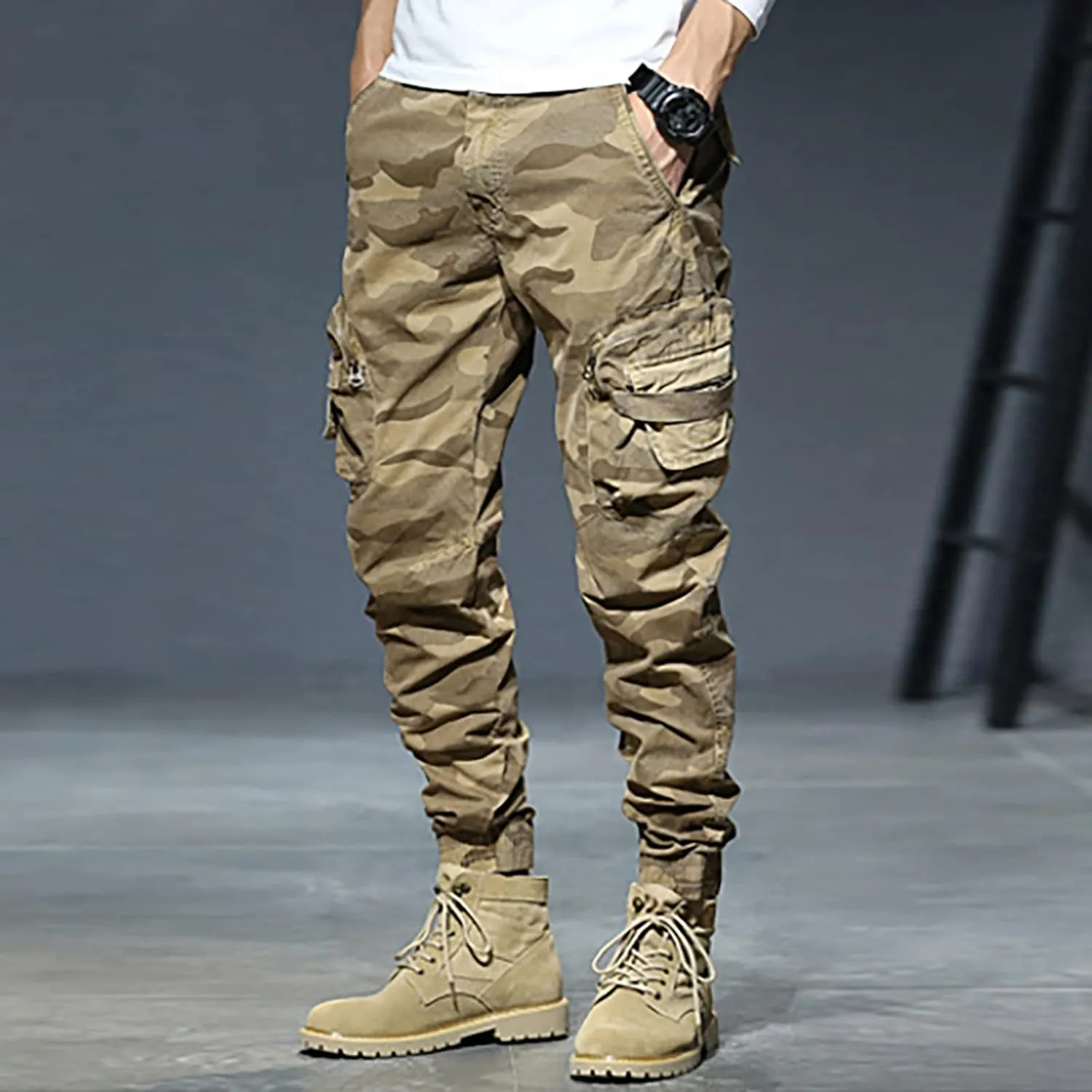 Cargo Pants for Men Big and Tall, Soft Stretch Sports Trousers Sweatpants for Men Men's Fashion Casual Trousers Club