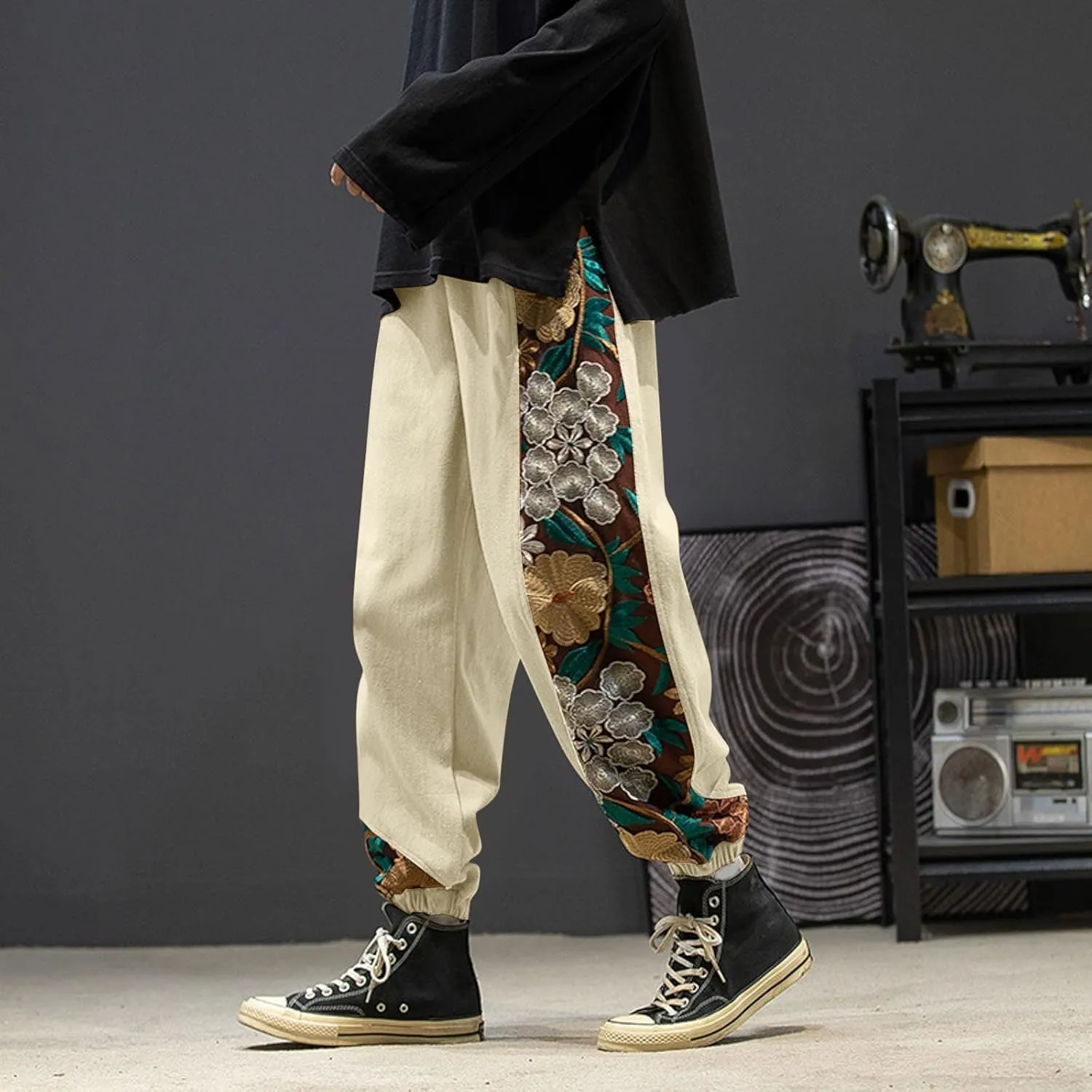 Cargo Pants for Men Relaxed Fit Relaxed Fit Sport Pants Jogger Sweatpants Drawstring Outdoor Trousers with Pockets
