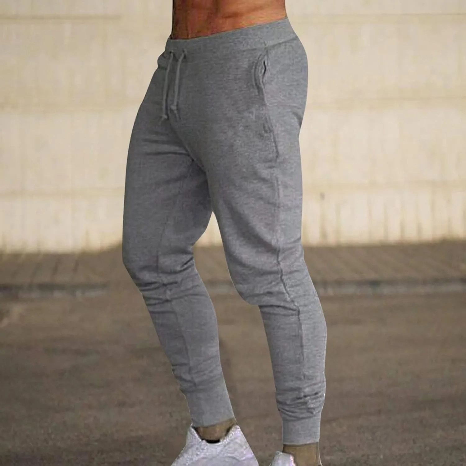 Cargo Pants for Men Relaxed Fit Relaxed Fit Work Pants Stretch Elastic Waist Multiple Pockets Fitness Sports Trousers