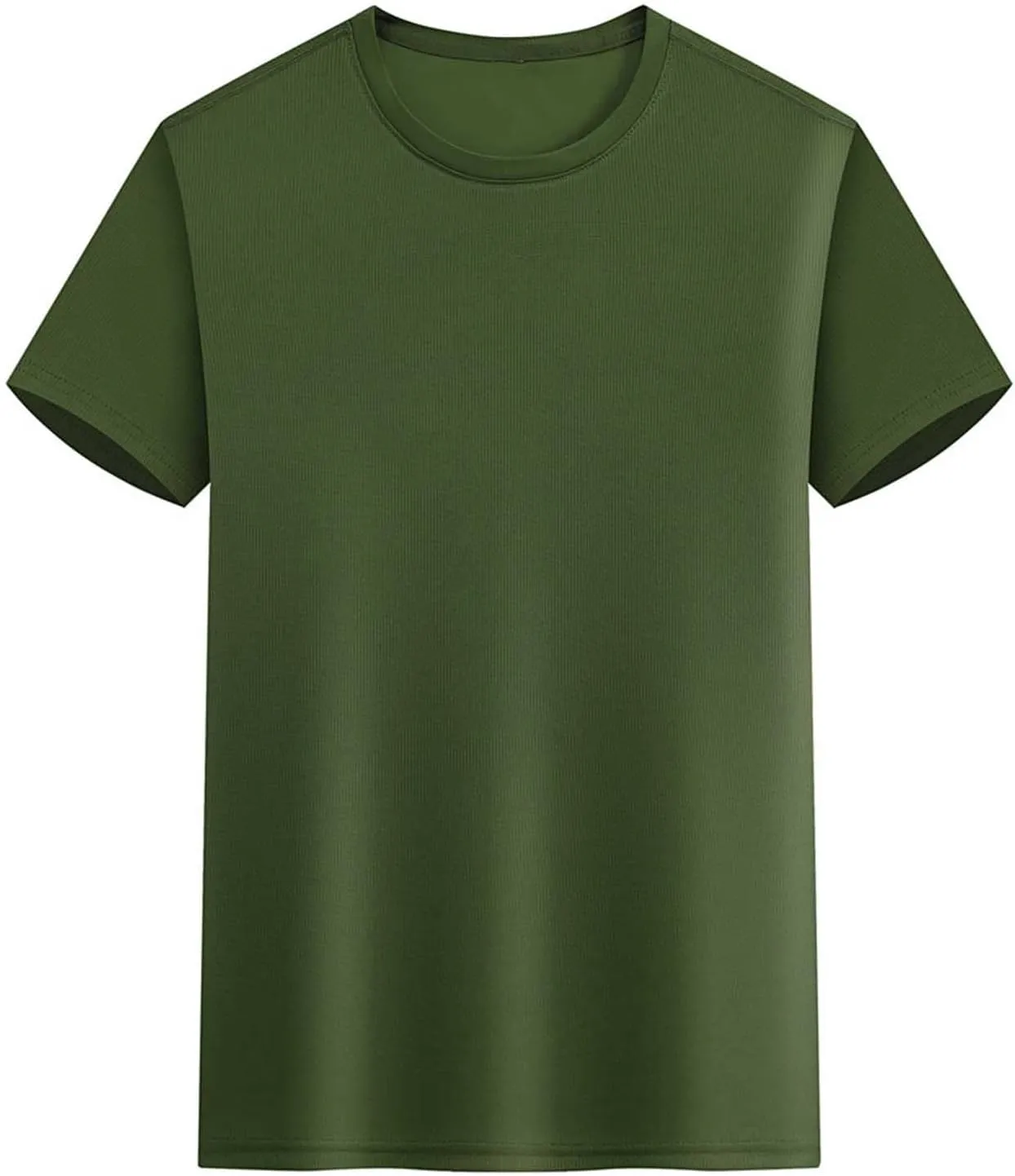 Casual Athletic T-Shirt for Men Solid-Color Short Sleeve Crewneck Summer Tops Workout Lightweight Breathable Tees