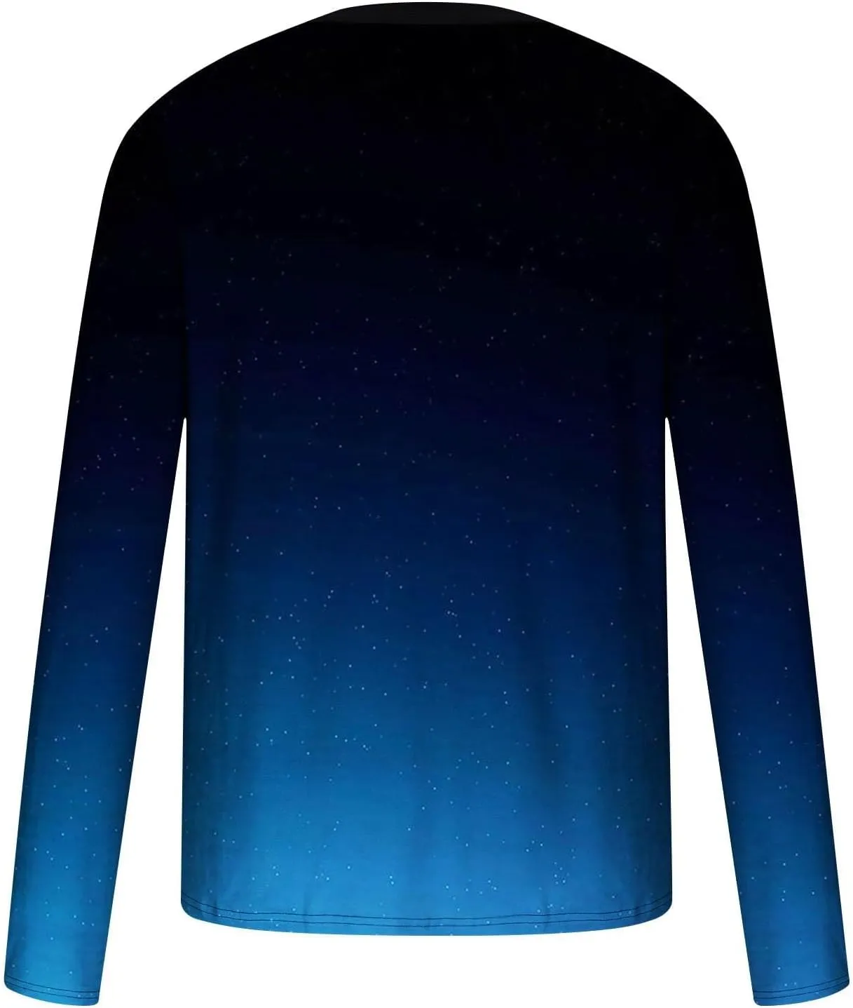 Casual Sports T-Shirts for Men Loose Crew Neck Gradient Long Sleeve Pullover Tops Fashion Comfort Athletic Blouses