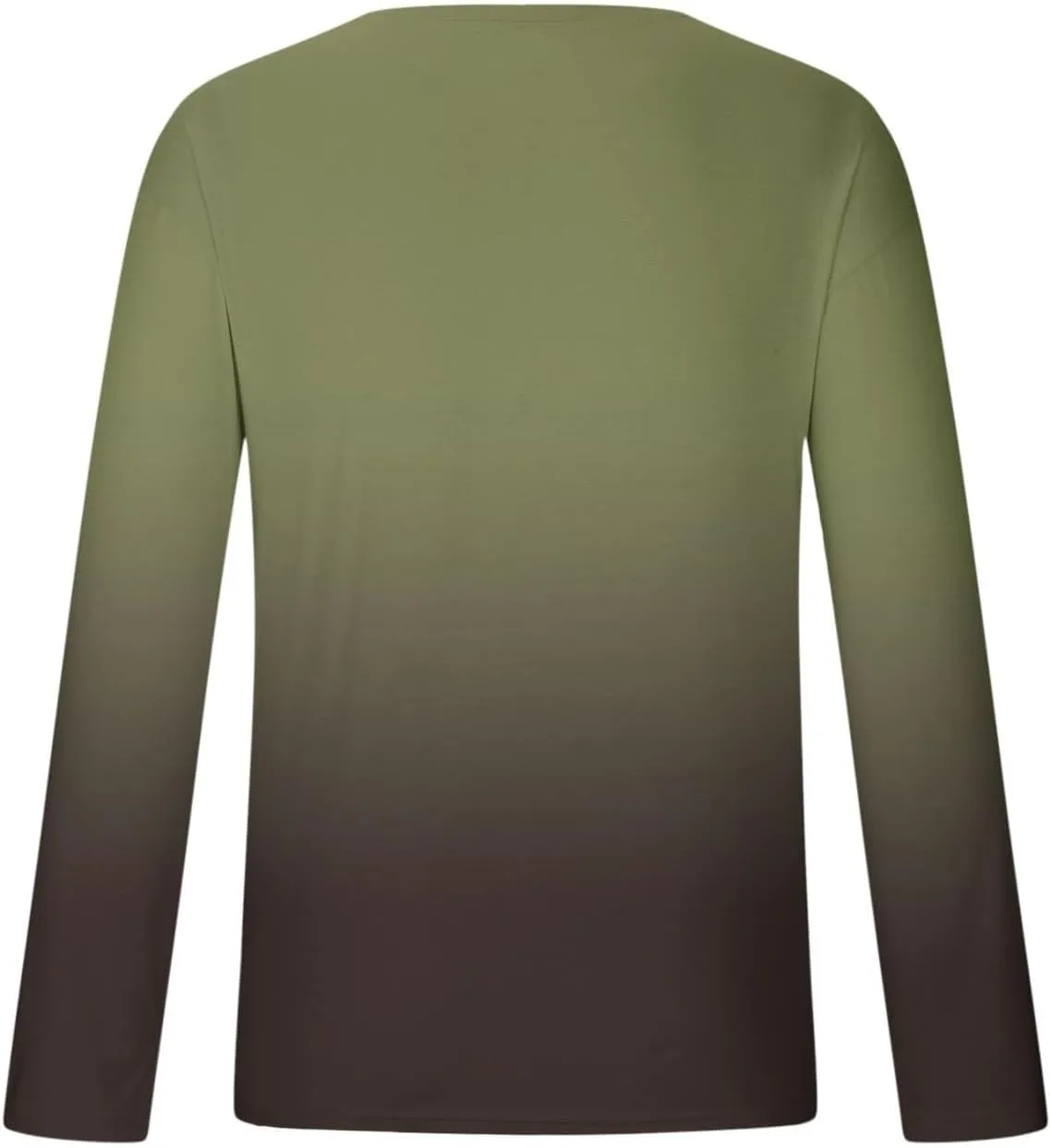 Casual Sports T-Shirts for Men Loose Crew Neck Gradient Long Sleeve Pullover Tops Fashion Comfort Athletic Blouses