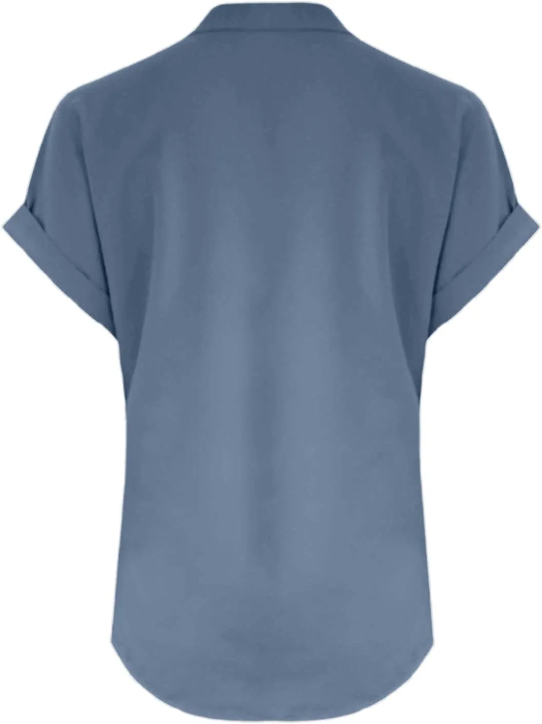 Cotton Linen Shirts for Women Short Sleeve Summer Tops Button V Neck T Shirt Basic Tee Business Casual Outfits Clothes