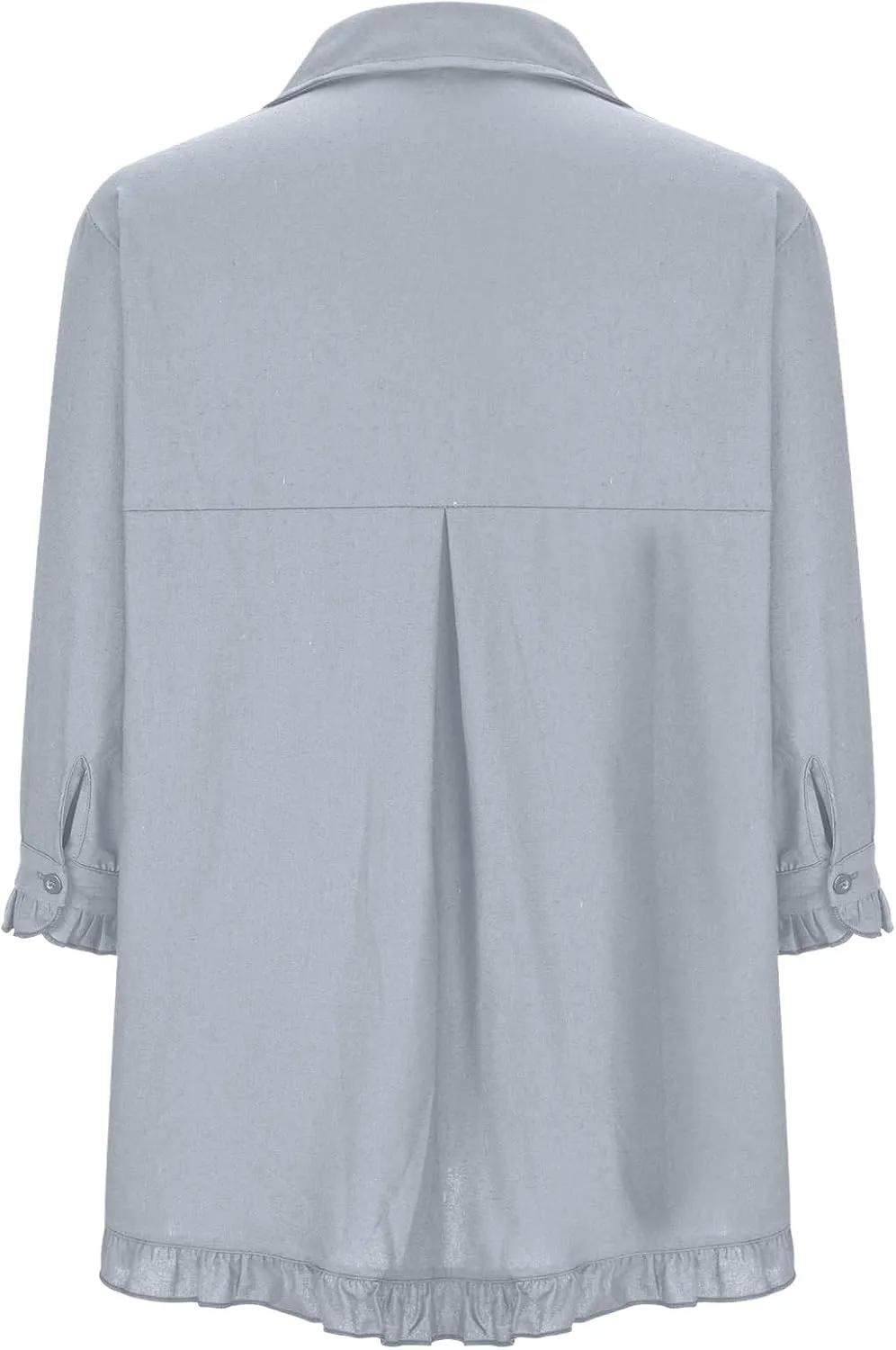 Cotton Linen Tops for Women Plus Size 3/4 Sleeve Shirt Boho Loose fit Tunic Loose Fit Summer Work Oversized Blouse