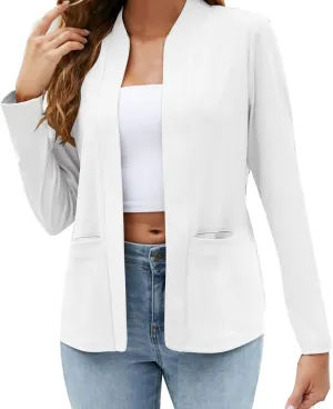 Deconstructed Blazers for Women Lapel Open Front Dress Blazer Jacket Plus Size Comfy Office Work Business