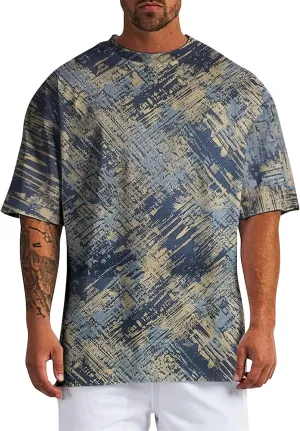 Designer Graphic Tees Men 2024 Vintage Africa Style Print Pullover Tops Summer Sport Fitness Short Sleeve Tee Shirt