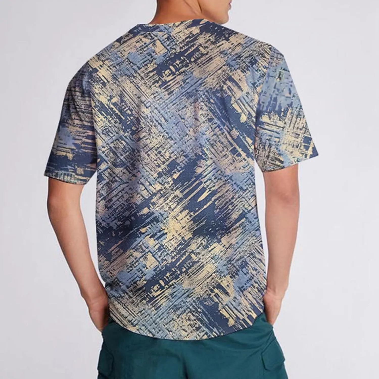 Designer Graphic Tees Men 2024 Vintage Africa Style Print Pullover Tops Summer Sport Fitness Short Sleeve Tee Shirt