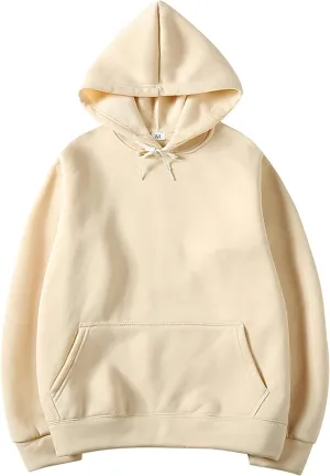 DuDubaby Men Casual Tops Street Man Loose Blank Fleece Sweater Large Long Sleeve Hoodie Lightweight Pullover Hoodie