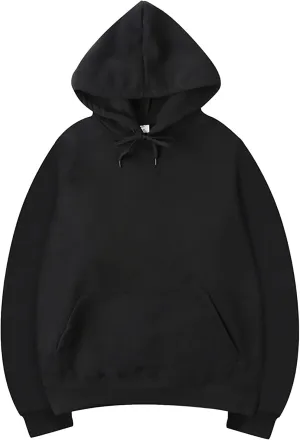 DuDubaby Men Casual Tops Street Man Loose Blank Fleece Sweater Large Long Sleeve Hoodie Lightweight Pullover Hoodie