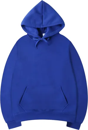 DuDubaby Men Casual Tops Street Man Loose Blank Fleece Sweater Large Long Sleeve Hoodie Lightweight Pullover Hoodie