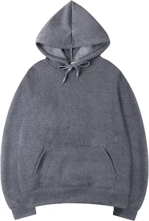 DuDubaby Men Pullover Hoodie Street Man Loose Blank Fleece Sweater Large Long Sleeve Hoodie