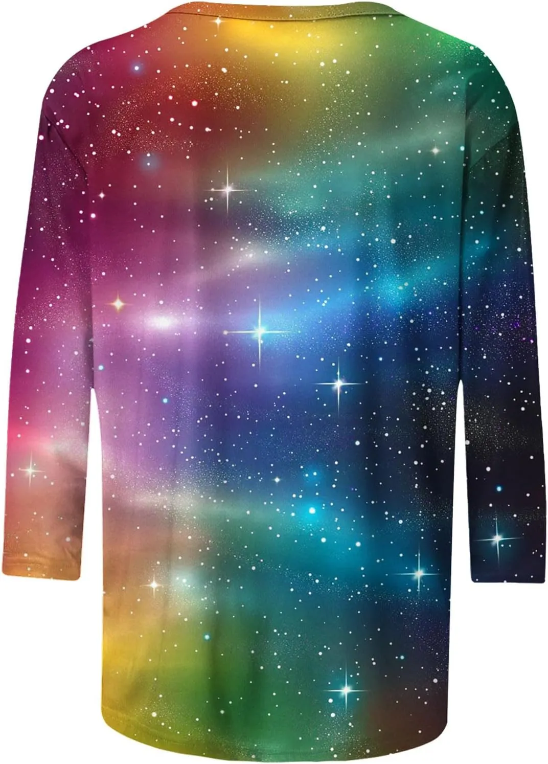 Elbow Sleeve Oversized Tshirt Shirts for Women Gradient Crew Neck Casual Pullover Printed Graphic Tee Top Tunic S-3XL