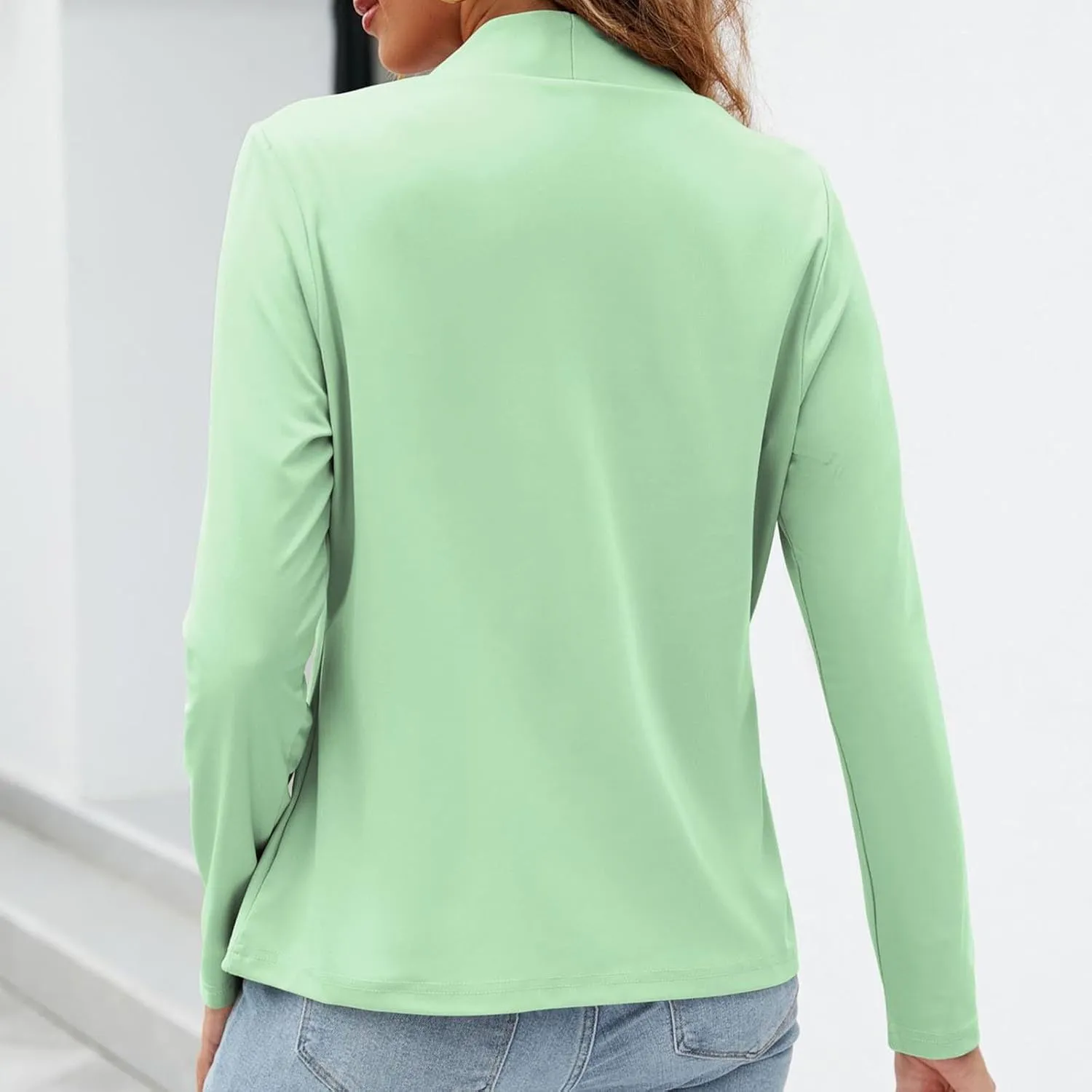 Fashion Work Blazers for Women Open Front Long Sleeve Casual Dressy Jackets 2024 Trendy Office Work Suit Tops