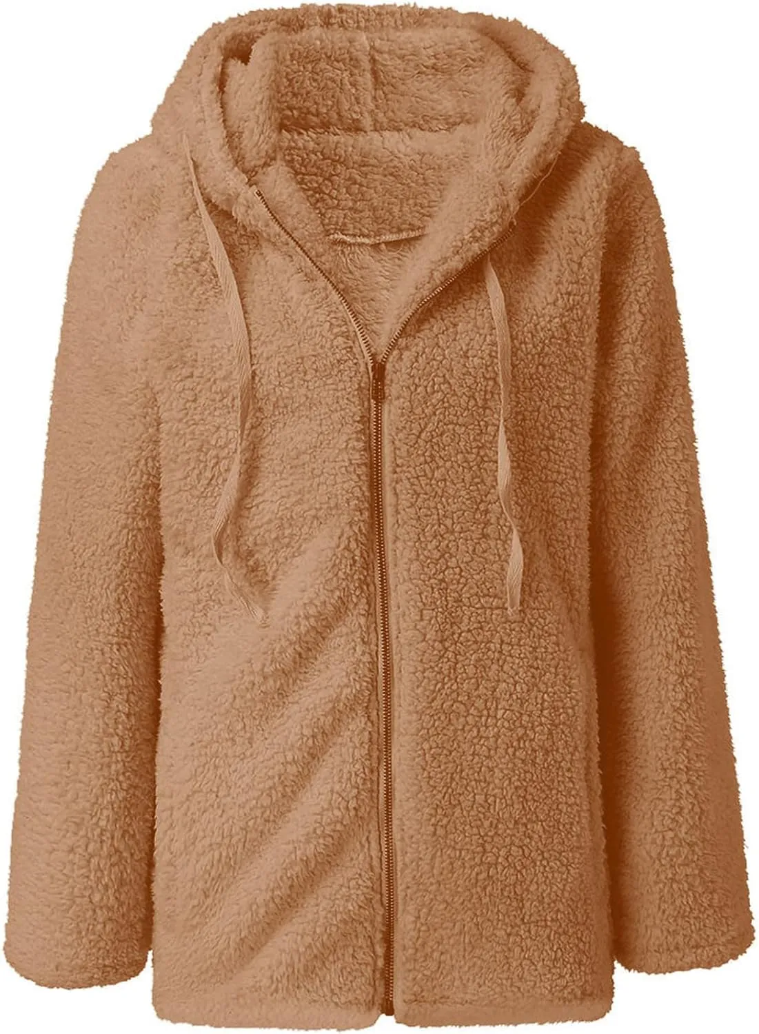 Faux Fleece Lined Wool for Women Fall Winter Long Sleeve Warm Fuzzy Hooded Cardigan Jackets Hoods Coats Women 2025