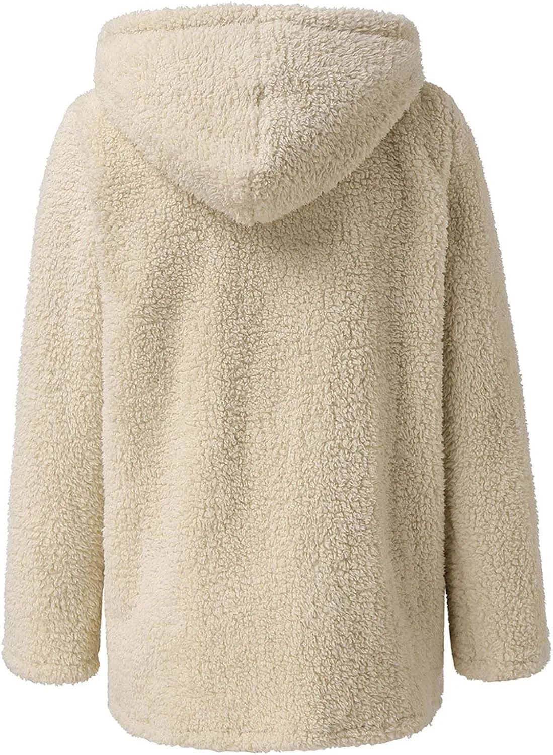 Faux Fleece Lined Wool for Women Fall Winter Long Sleeve Warm Fuzzy Hooded Cardigan Jackets Hoods Coats Women 2025
