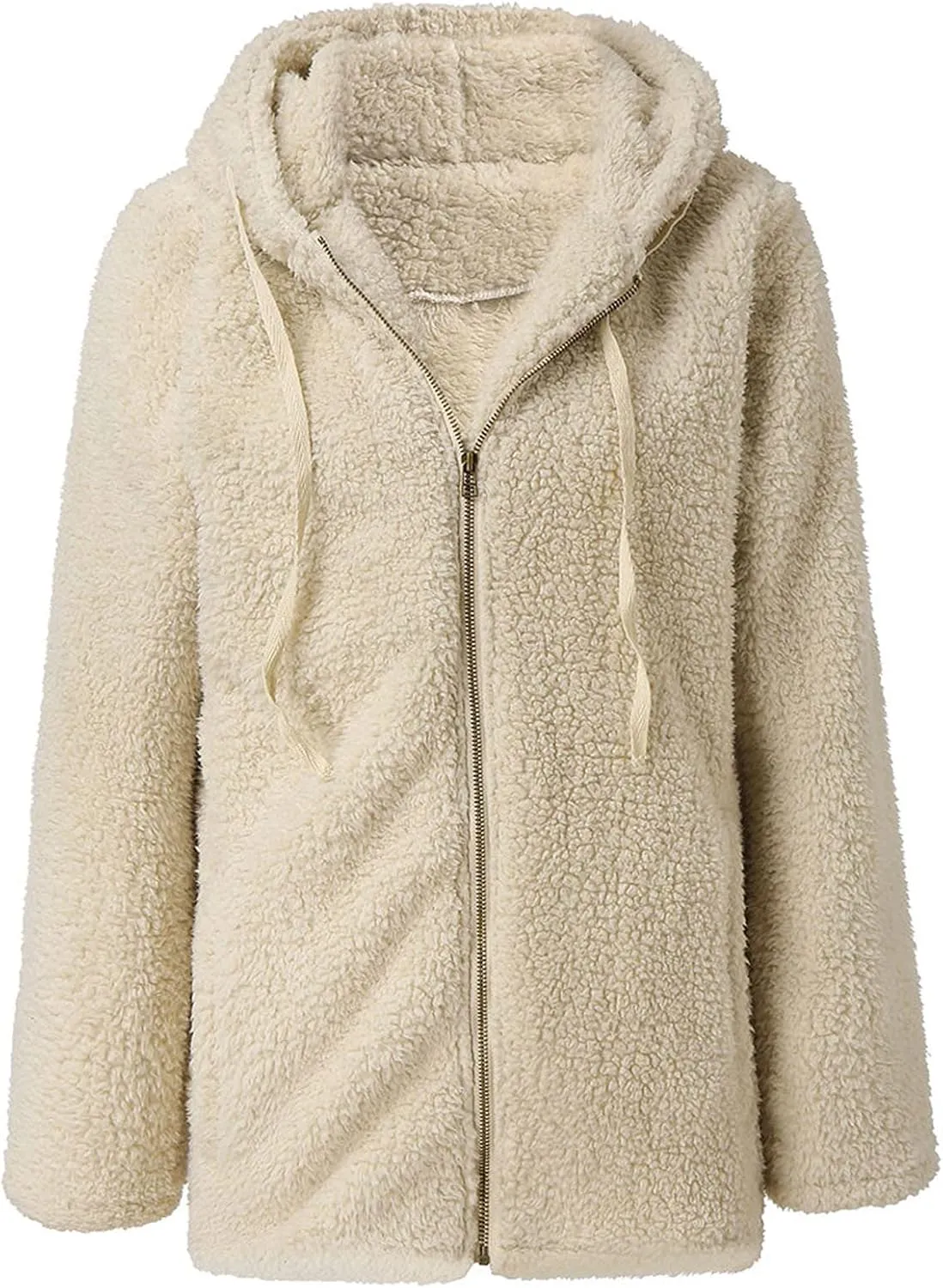 Faux Fleece Lined Wool for Women Fall Winter Long Sleeve Warm Fuzzy Hooded Cardigan Jackets Hoods Coats Women 2025
