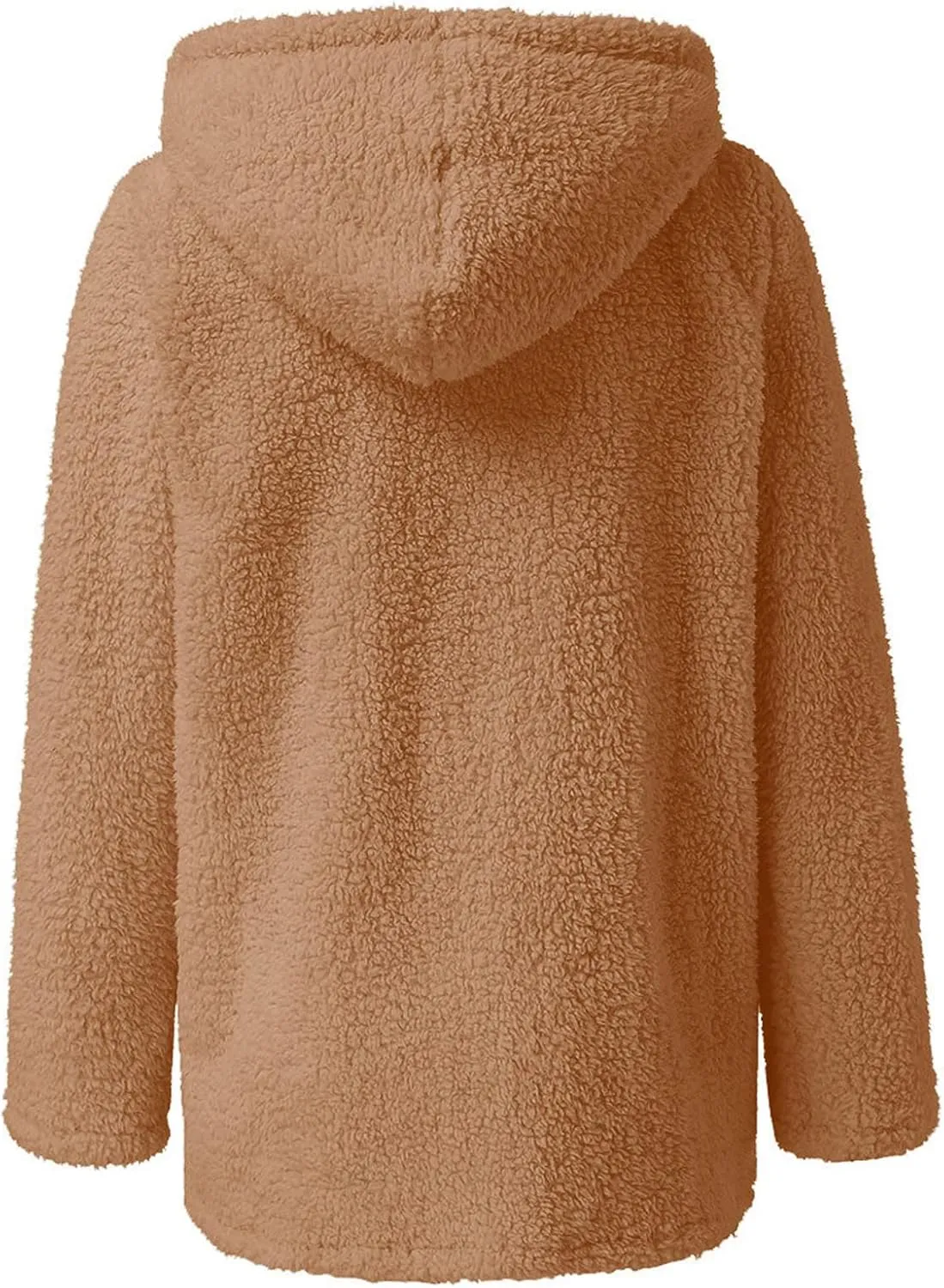 Faux Fleece Lined Wool for Women Fall Winter Long Sleeve Warm Fuzzy Hooded Cardigan Jackets Hoods Coats Women 2025
