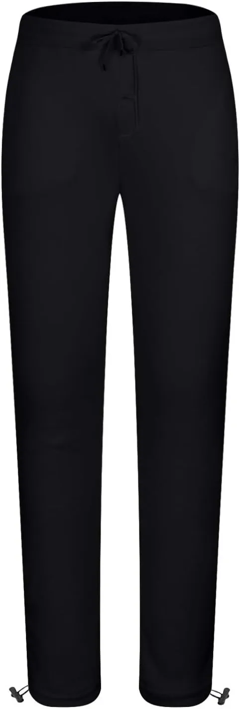 Fleece Lined Sweatpants Men Loose Fit Jogger Pull On Elastic Waist Drawstring Athletic Pants with Pockets