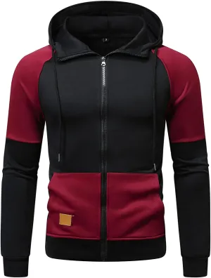 Full Zip Hoodies for Men Blank Big and Tall Hoodie Personalized Thermal Sweater
