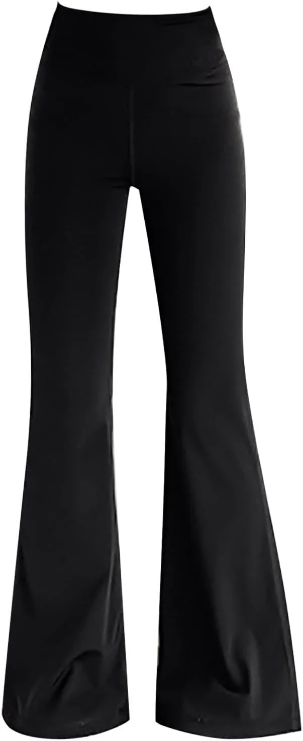 Girl's Flare Leggings High Waisted 𝙱ootcut Yoga Pants Kids Solid Soft Stretch Full Length Dance Bell Bottoms