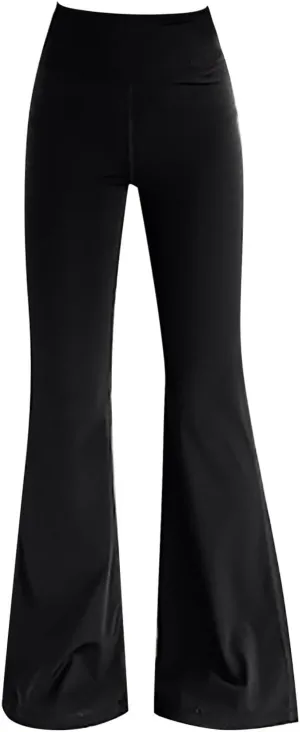 Girl's Flare Leggings High Waisted 𝙱ootcut Yoga Pants Kids Solid Soft Stretch Full Length Dance Bell Bottoms