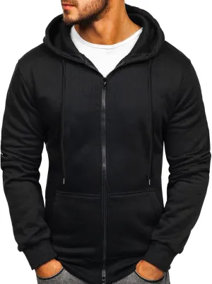 Hoodies for Men Full Zip Long Sleeve Sweatshirt Basic Casual Sweatshirts Sports Hooded Jacket Coat with Zip Pockets