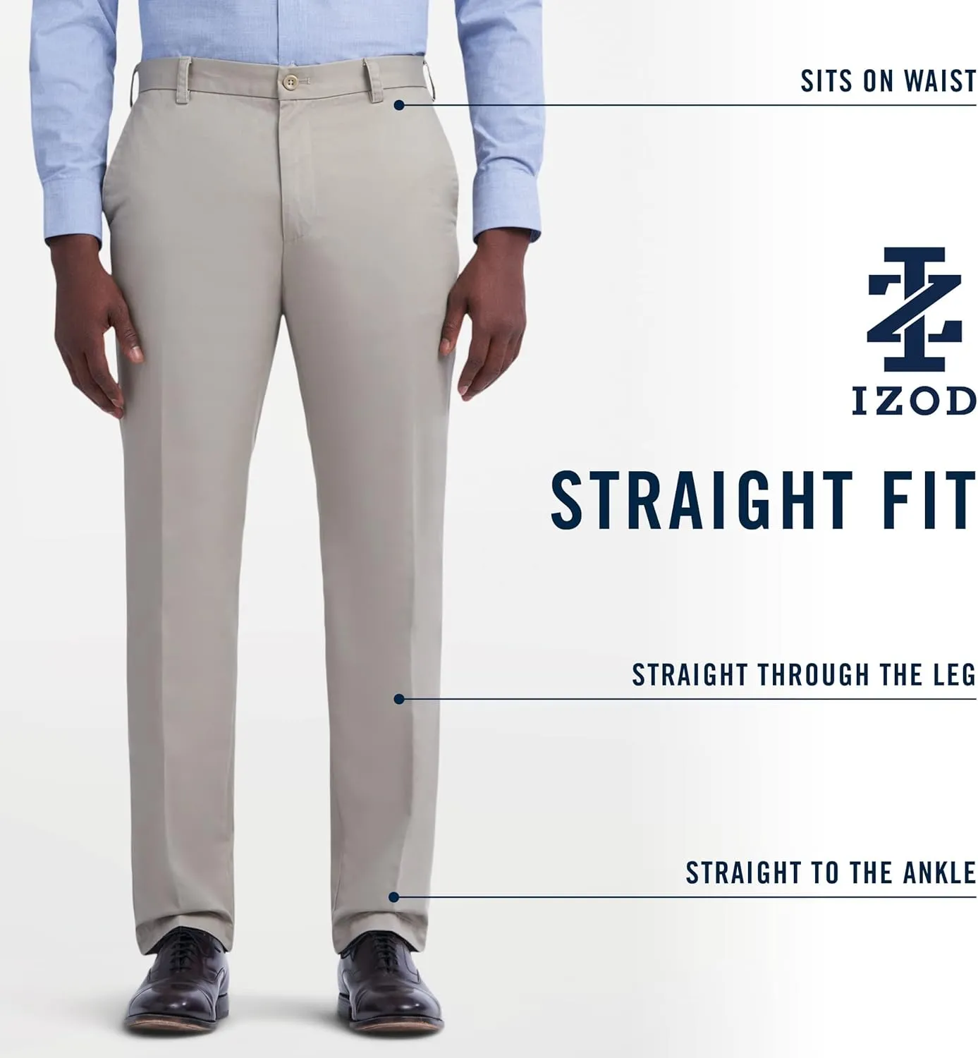 IZOD Men's American Chino Flat-Front Straight-fit Pants