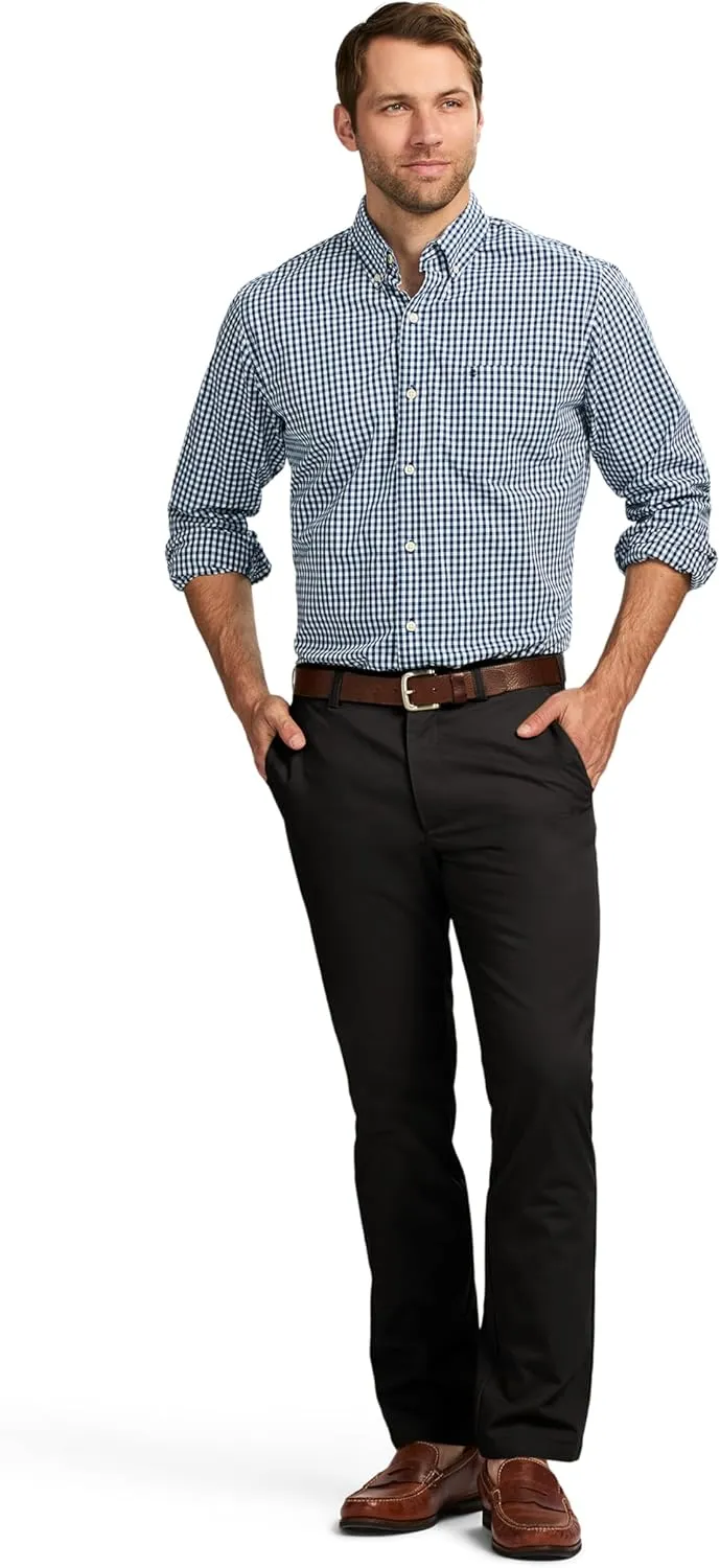 IZOD Men's American Chino Flat-Front Straight-fit Pants