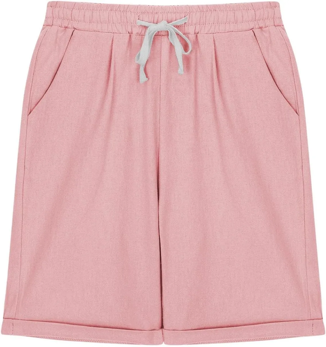 Kids Girls Baggy Wide Leg Casual Capris Pants Teen Drawstring Elastic Waist Cropped Trousers Summer Straight Comfy