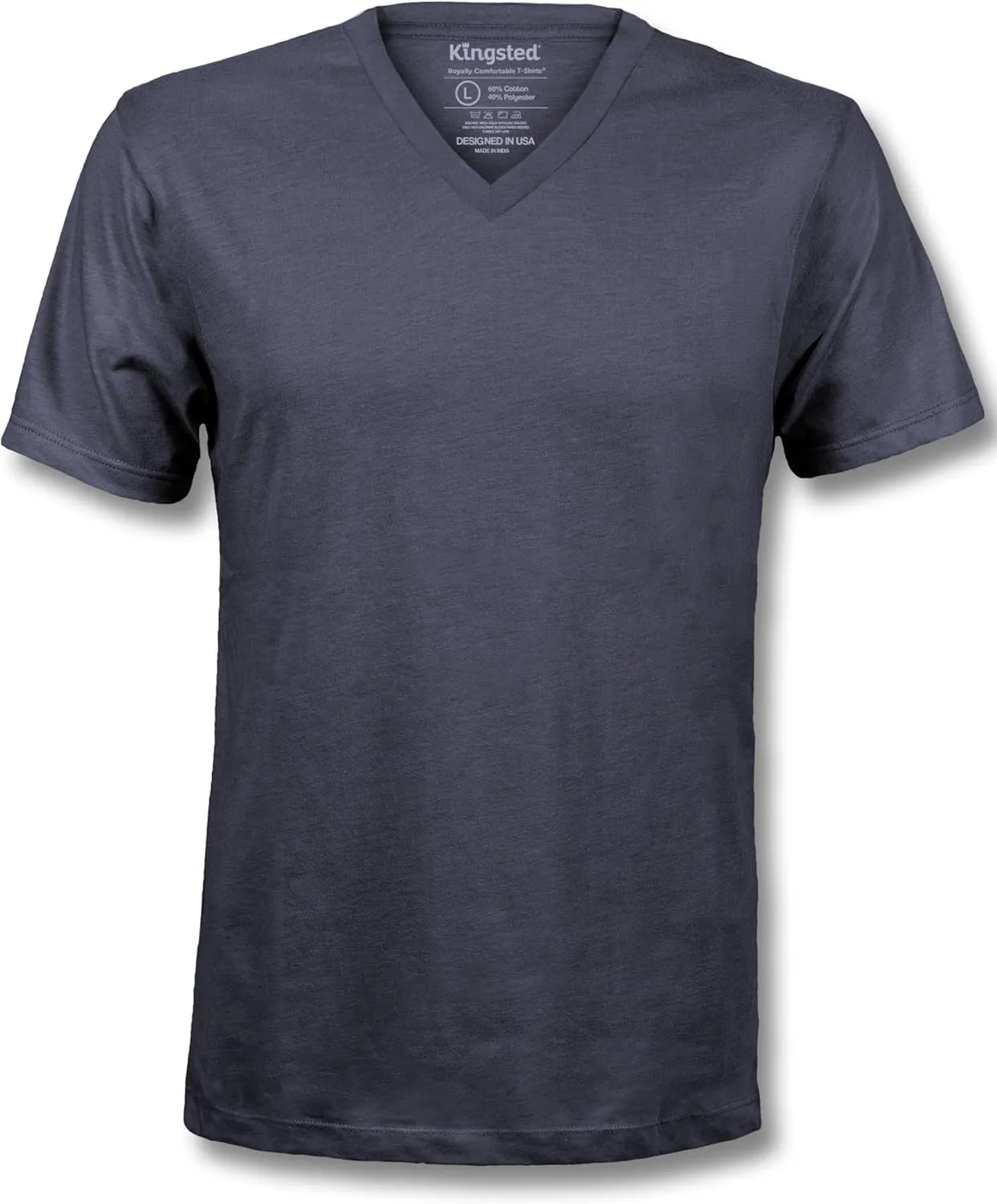 Kingsted V-Neck T-Shirts for Men - Royally Comfortable - Super Soft Premium Fabric - Well-Crafted Classic Fit - Bundle & Save