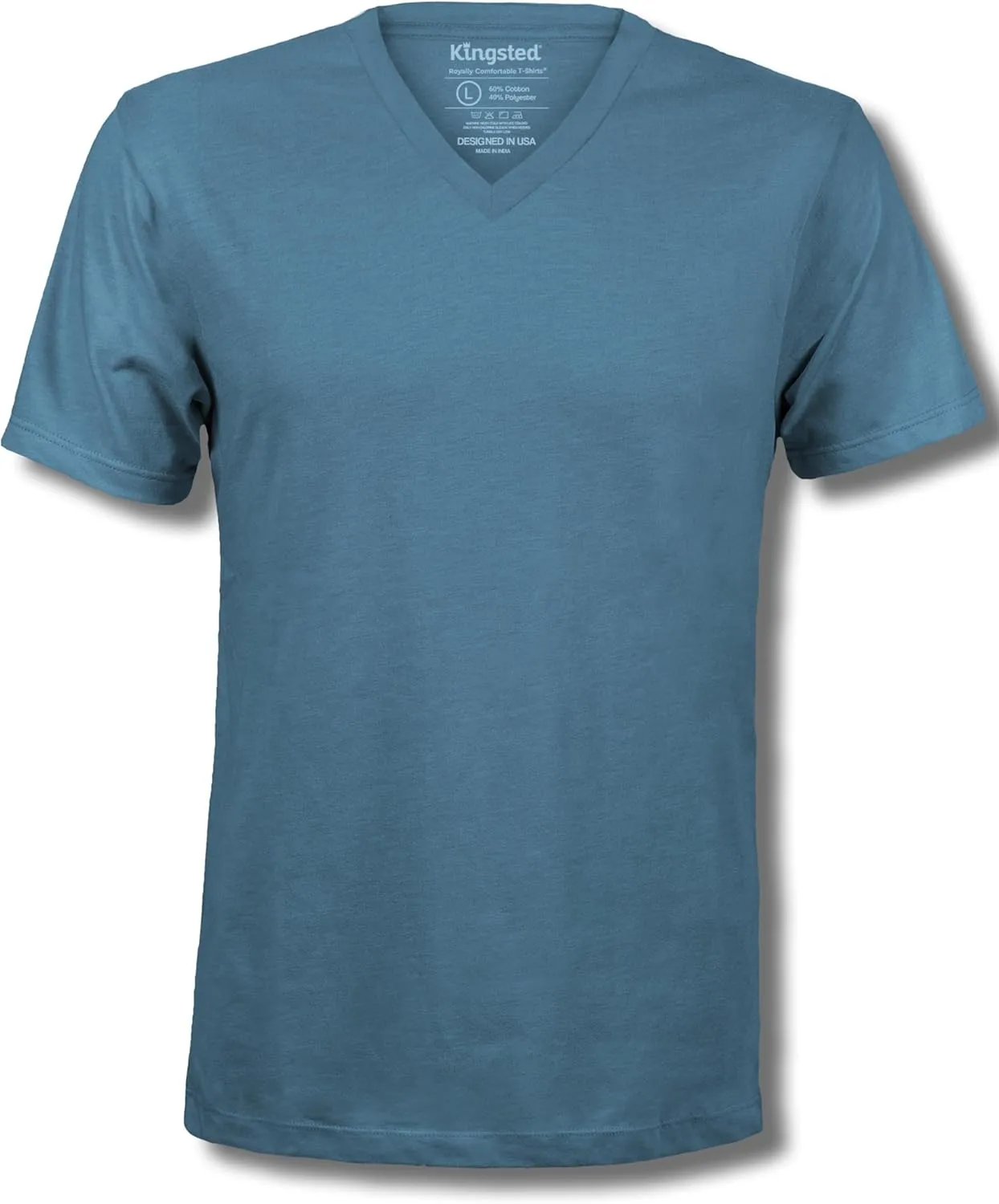 Kingsted V-Neck T-Shirts for Men - Royally Comfortable - Super Soft Premium Fabric - Well-Crafted Classic Fit - Bundle & Save