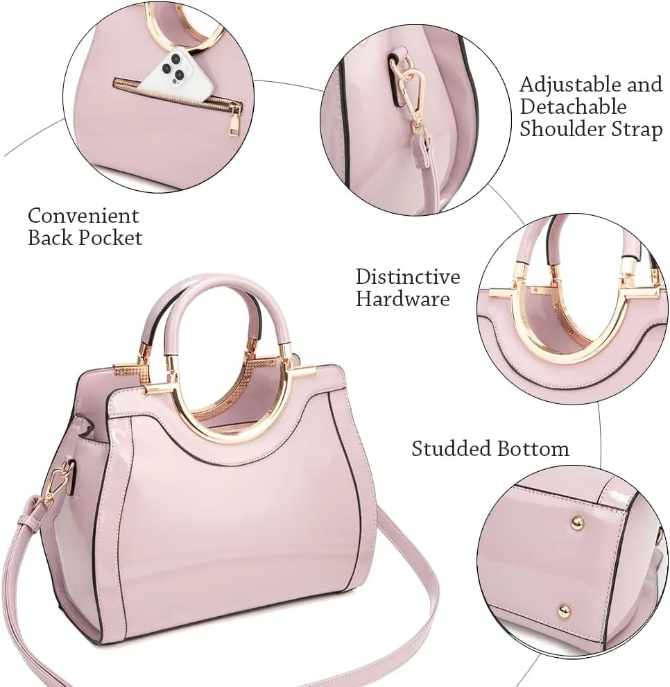 LJOSEIND Women’s Handbags Designer Purses Satchel Totes Structured Shoulder Bags